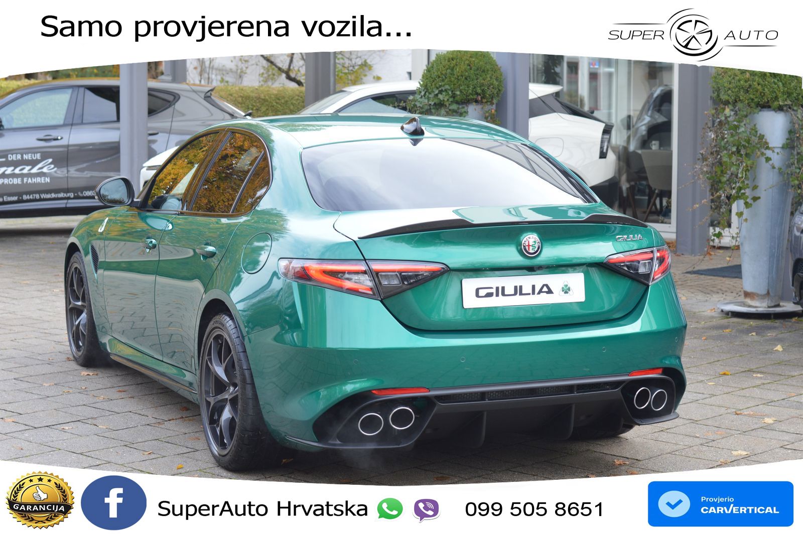 Alfa Romeo Giulia Quadrifoglio 2.9 V6 Bi-Turbo (520 KS) Automatic LED+GR SJED+ACC