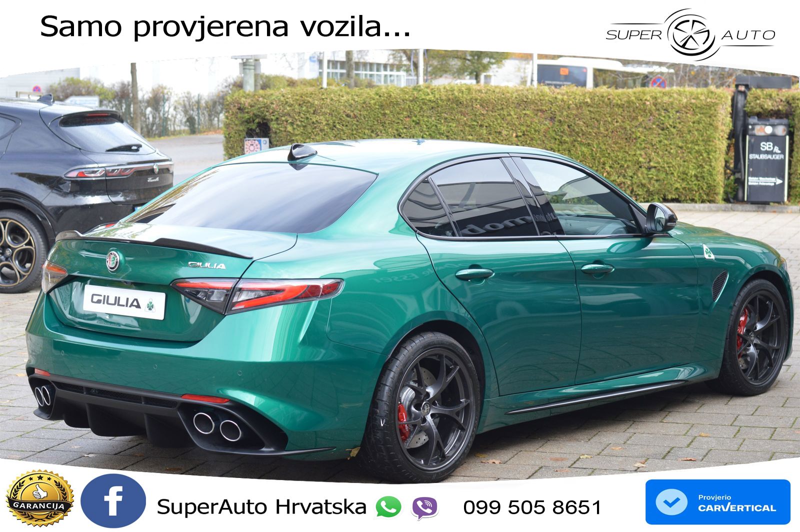 Alfa Romeo Giulia Quadrifoglio 2.9 V6 Bi-Turbo (520 KS) Automatic LED+GR SJED+ACC