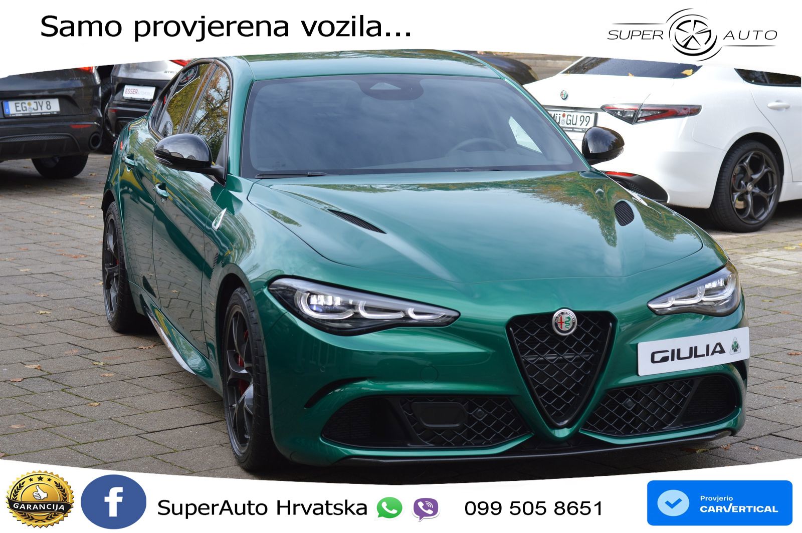 Alfa Romeo Giulia Quadrifoglio 2.9 V6 Bi-Turbo (520 KS) Automatic LED+GR SJED+ACC