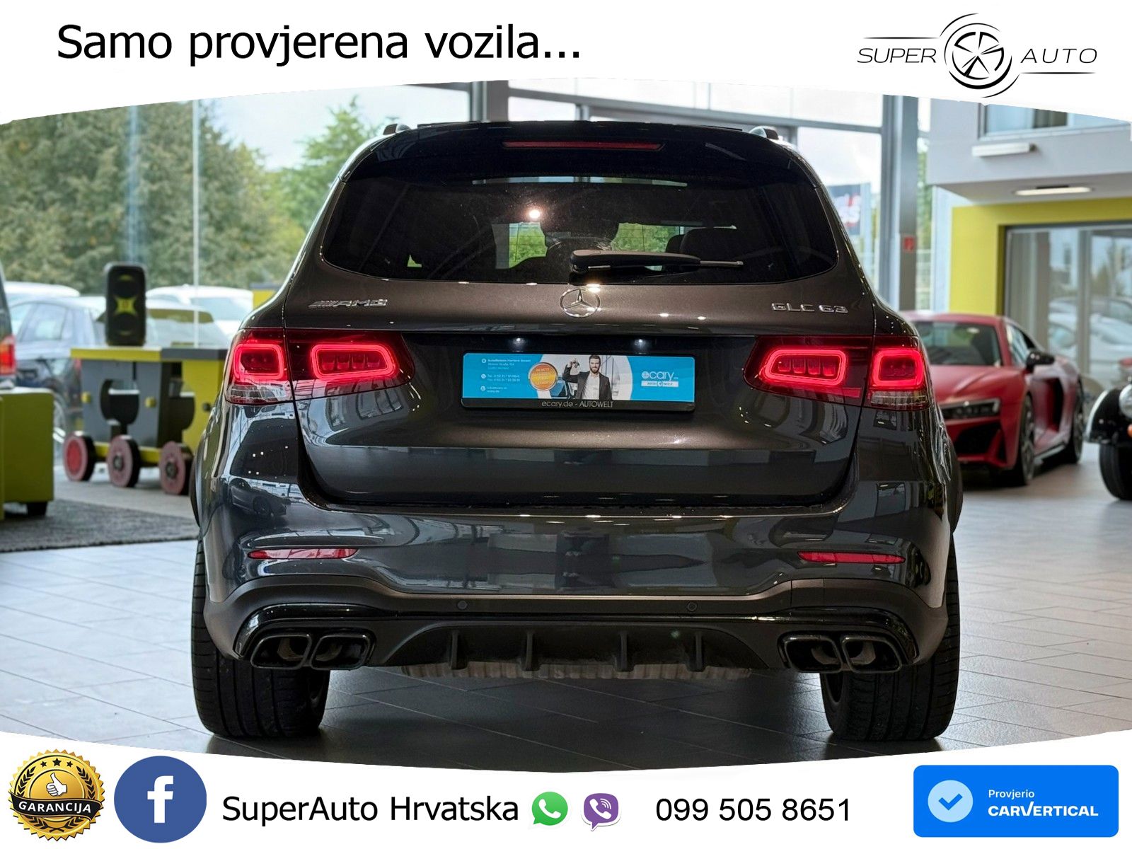 Mercedes AMG GLC 63 V8 (476 KS) 4MATIC+ MCT LED+GR SJED+ACC
