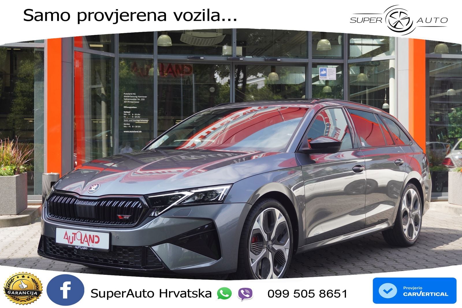 Škoda Octavia Combi RS 2.0 TSI (265 KS) DSG LED+GR SJED+ACC