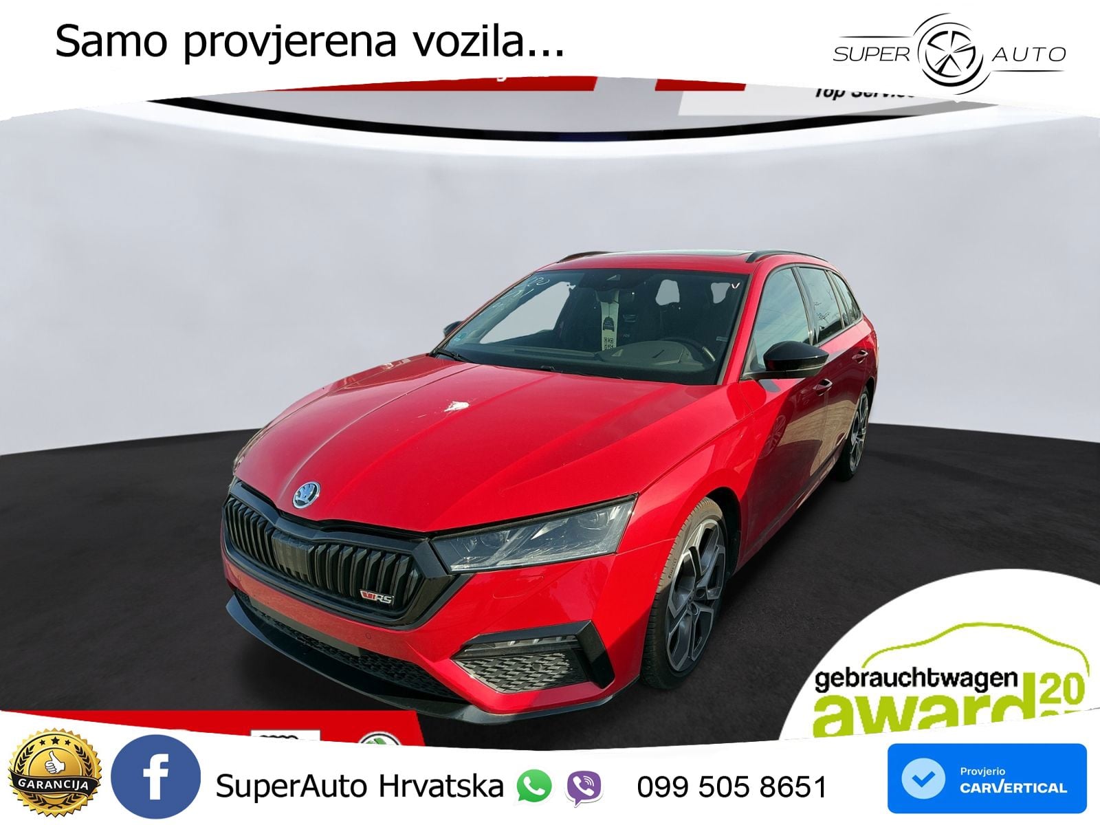 Škoda Octavia Combi RS 2.0 TDI (200 KS) 4x4 DSG LED+GR SJED+ACC