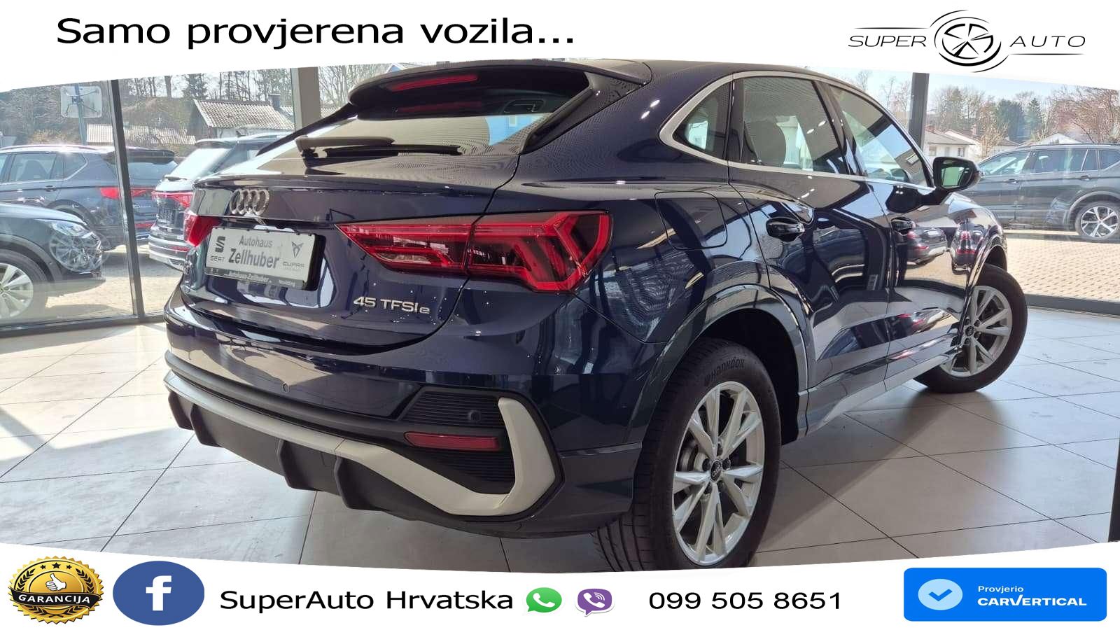 Audi Q3 Sportback 45 TFSIe (245 KS) S tronic S line LED+GR SJED+ACC
