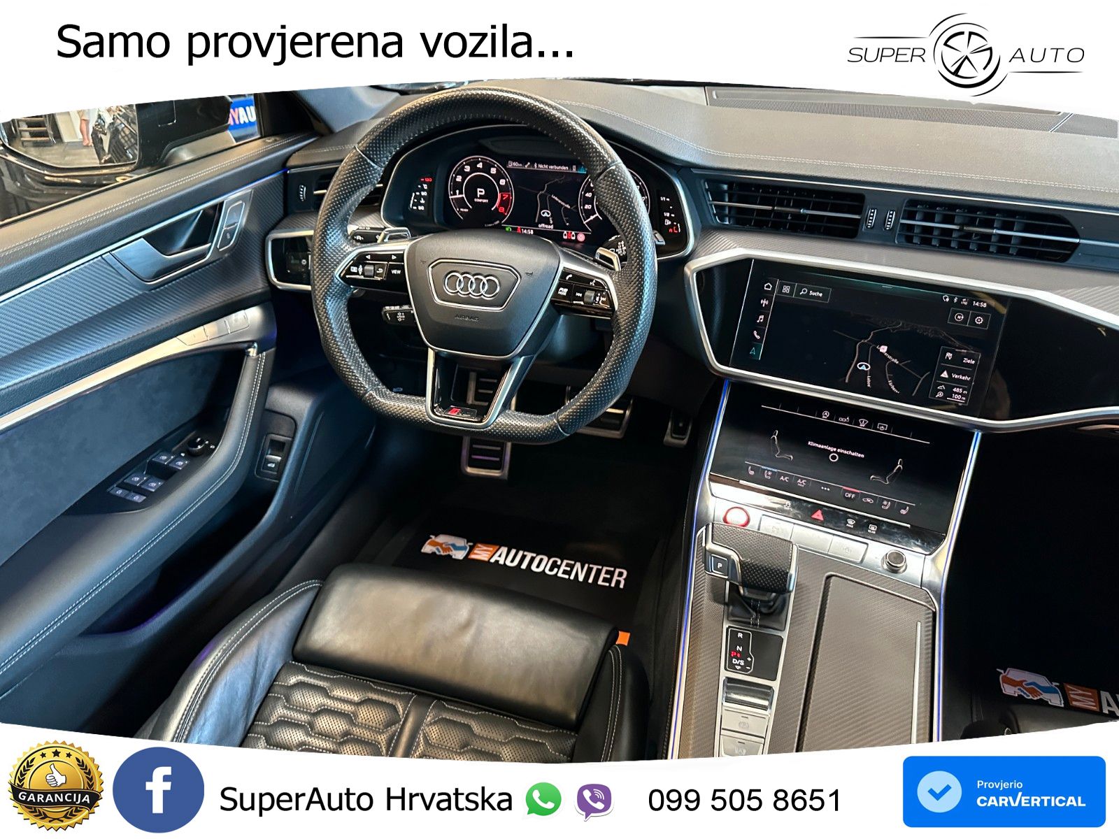Audi RS6 Avant 4.0 TFSI V8 (600 KS) quattro Tiptronic ZRAČNI+ACC+GR SJED+KAM+PANO
