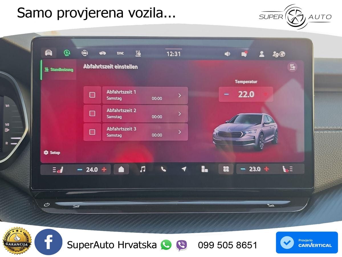 Škoda Octavia Combi 2.0 TDI (150 KS) DSG SportLine MATRIX+GR SJED+KAM
