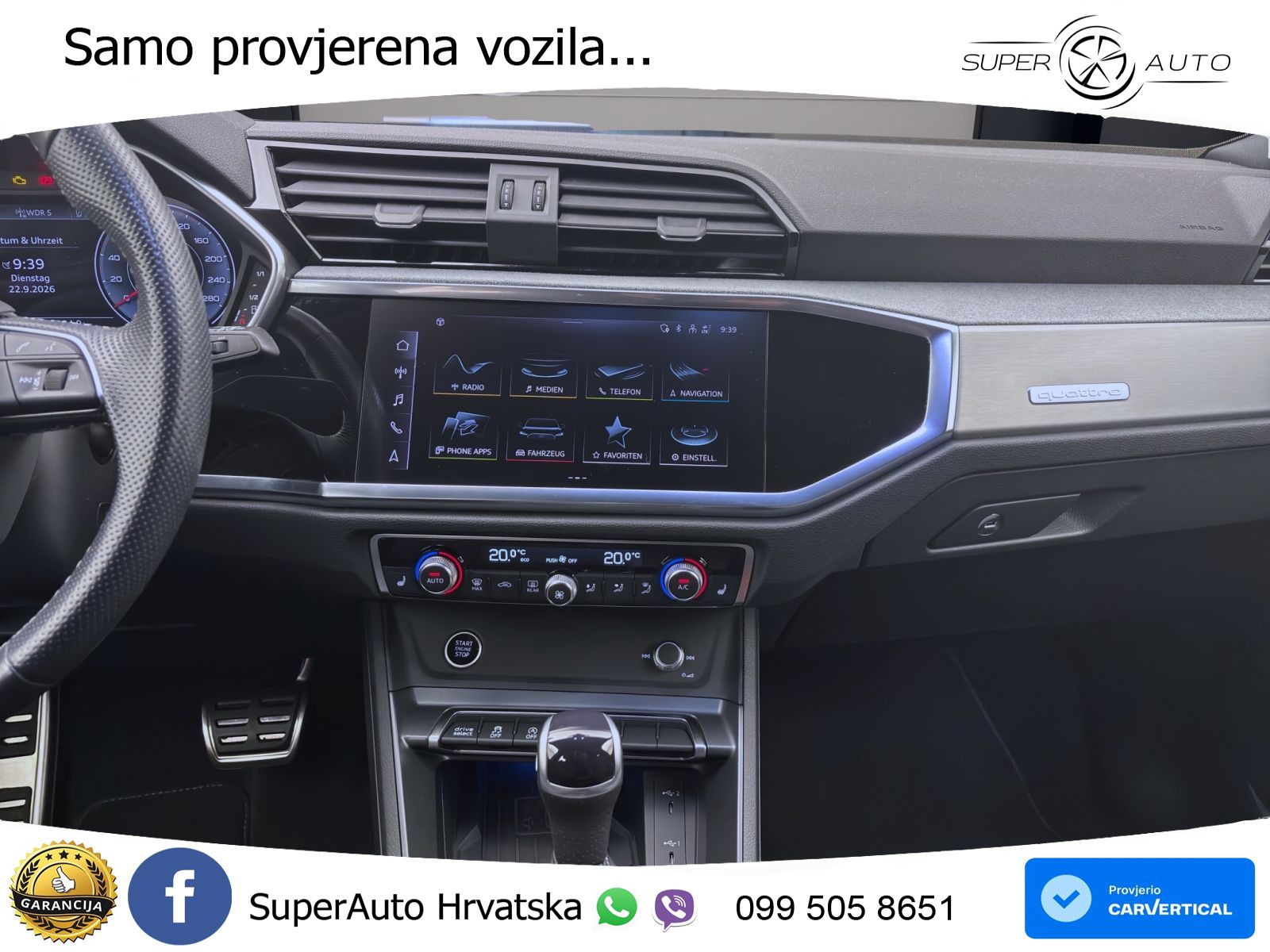 Audi Q3 II Sportback 40 TFSI (190 KS) quattro S tronic S line MATRIX+GR SJED+KAM