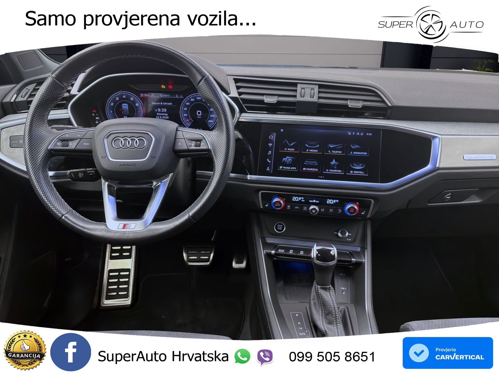 Audi Q3 II Sportback 40 TFSI (190 KS) quattro S tronic S line MATRIX+GR SJED+KAM