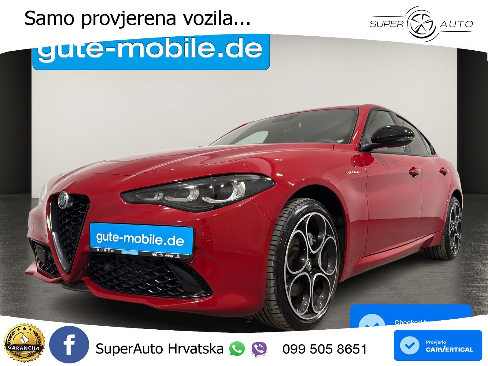 Alfa Romeo Giulia 2.0 Turbo (280 KS) Q4 Automatic LED+GR SJED+ACC