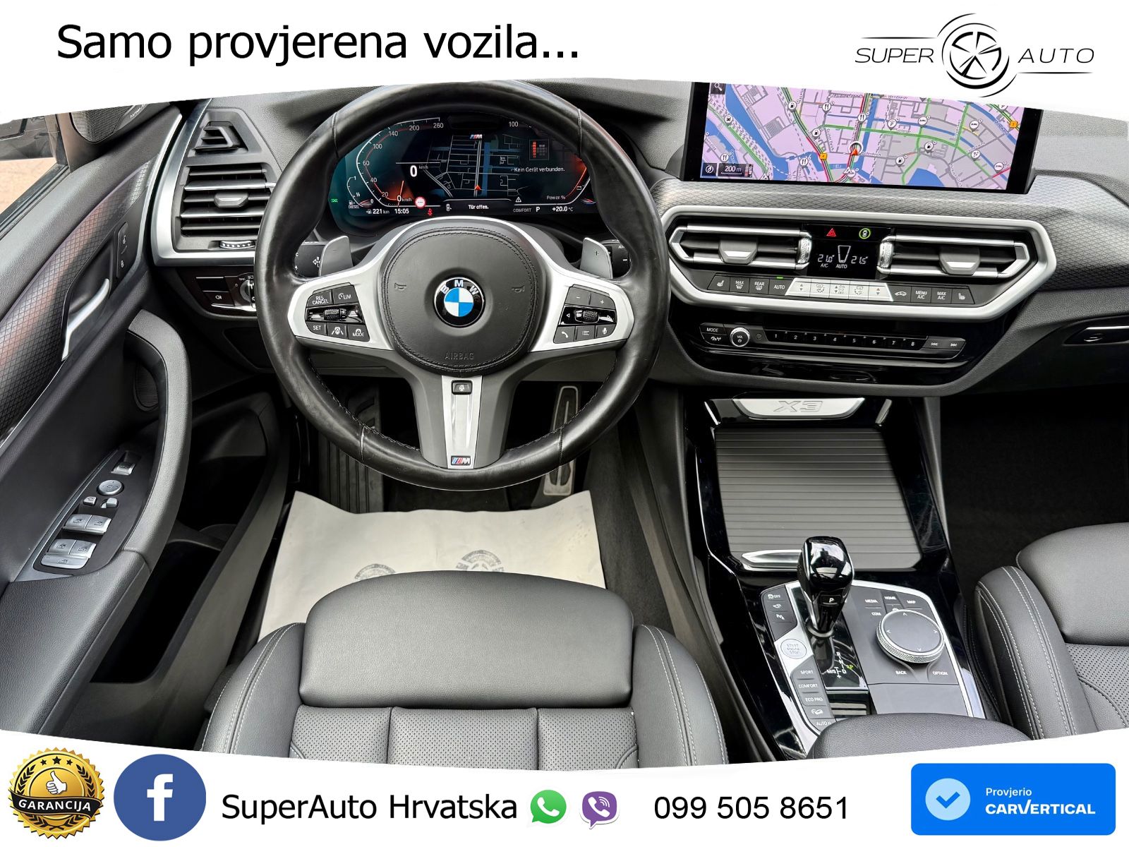 BMW X3 30d xDrive Steptronic M Sport ZRAČNI+ACC+GR SJED+KAM+PANO