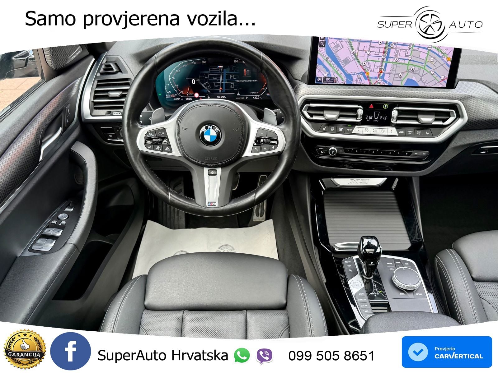 BMW X3 30d xDrive Steptronic M Sport ZRAČNI+ACC+GR SJED+KAM+PANO