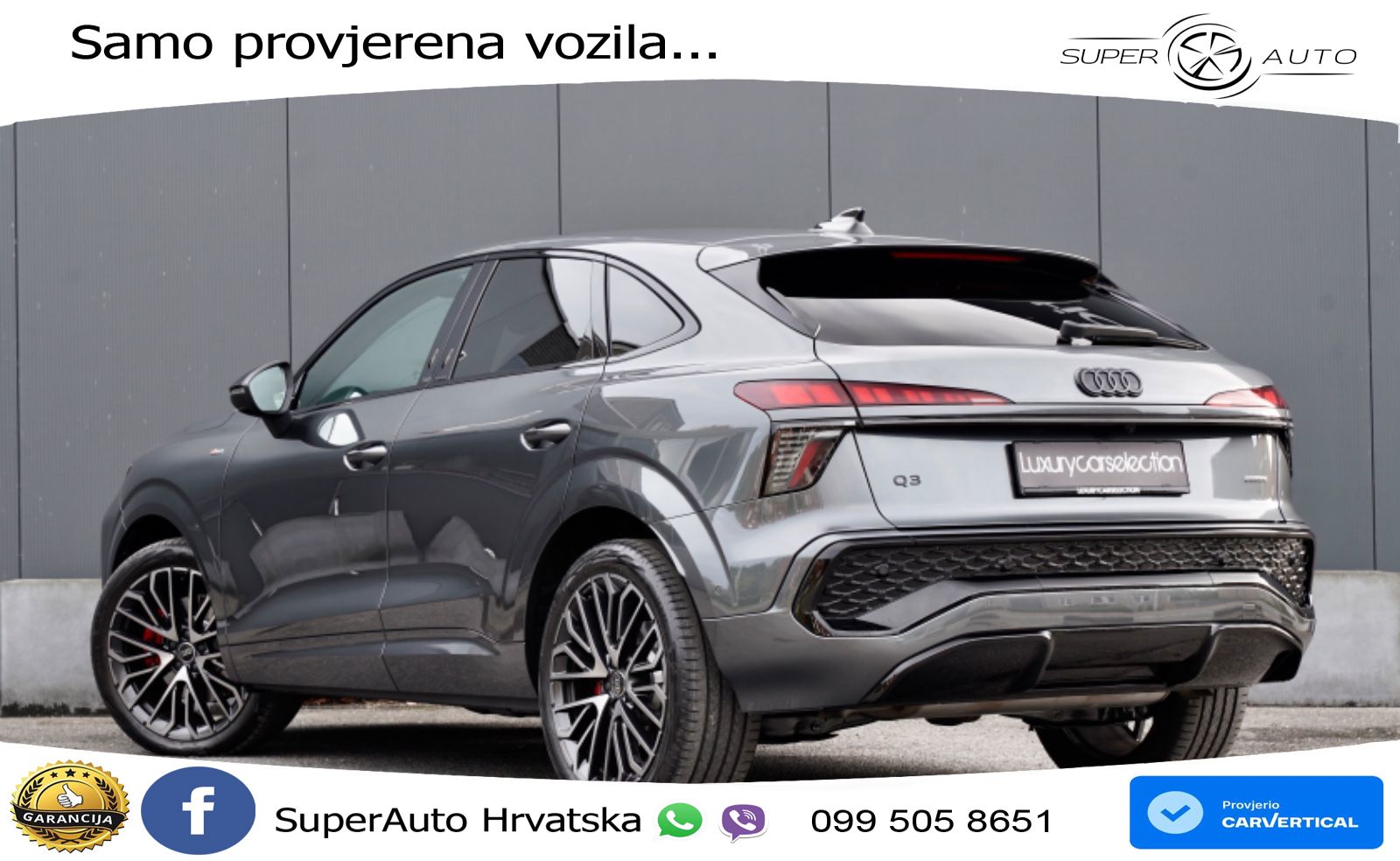 Audi Q3 III Sportback 2.0 TFSI (265 KS) quattro S tronic S line LED+GR SJED+ACC