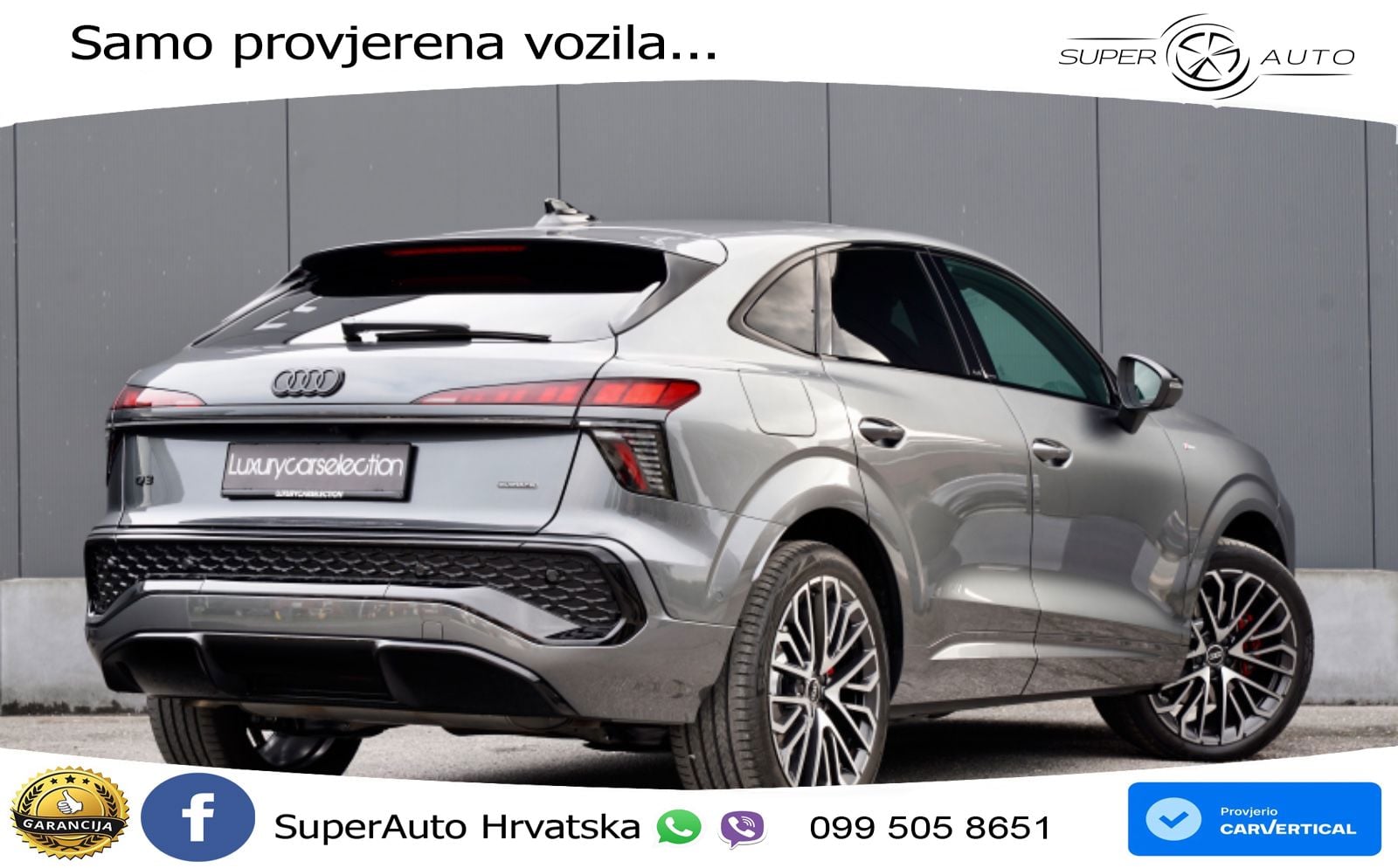 Audi Q3 III Sportback 2.0 TFSI (265 KS) quattro S tronic S line LED+GR SJED+ACC
