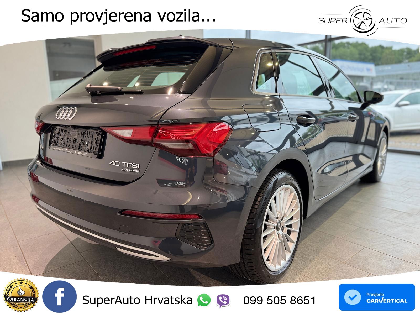 Audi A3 40 TFSI (190 KS) quattro S tronic LED+GR SJED+ACC