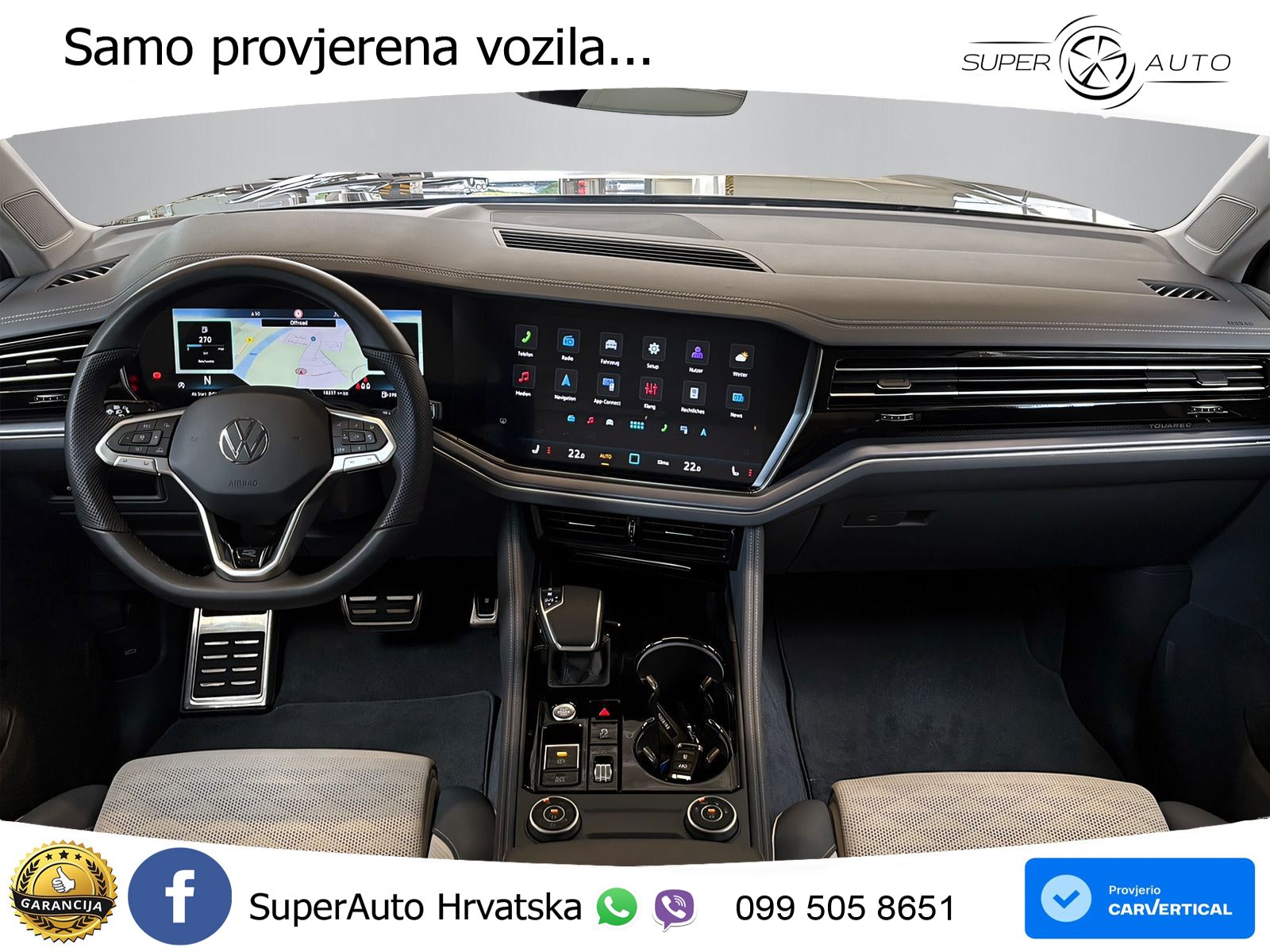 Volkswagen Touareg 3.0 V6 TDI (286 KS) 4MOTION Tiptronic R-Line ZRAČNI+ACC+4xGR SJED+KAM