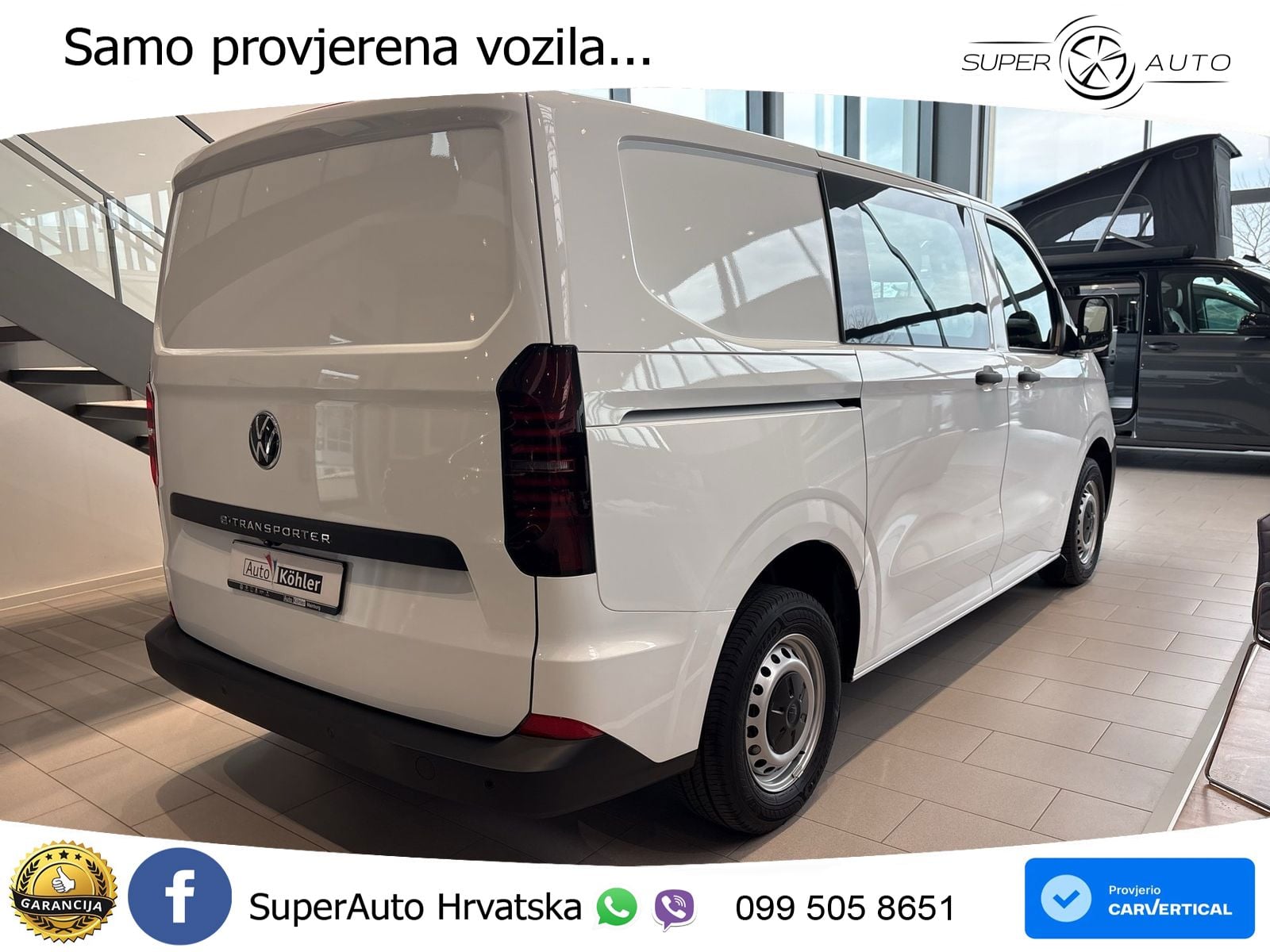 Volkswagen T7 Transporter Elektro Kaste Kamera ACC Wärmep. 136 KS