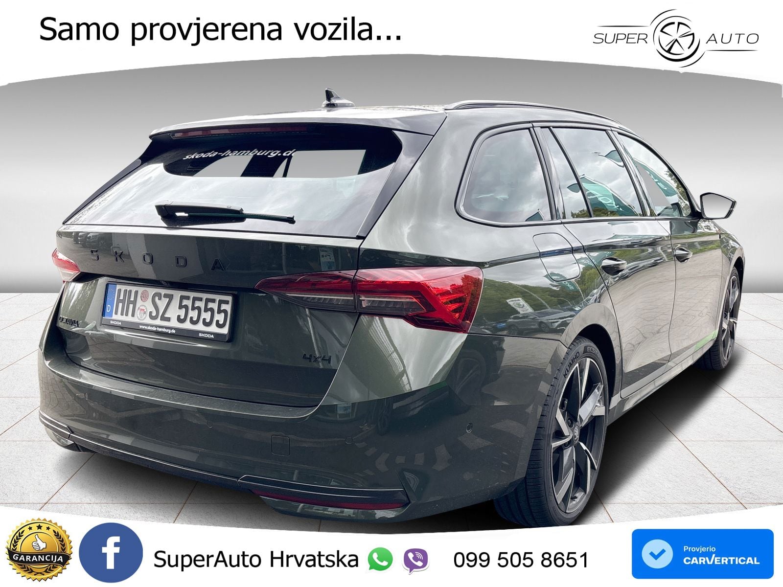Škoda Octavia Combi 2.0 TSI (204 KS) 4x4 DSG SportLine LED+GR SJED+ACC