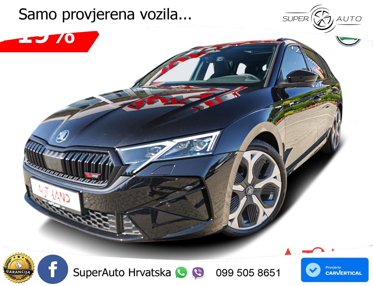 Škoda Octavia Combi RS 2.0 TSI (265 KS) DSG LED+GR SJED+ACC