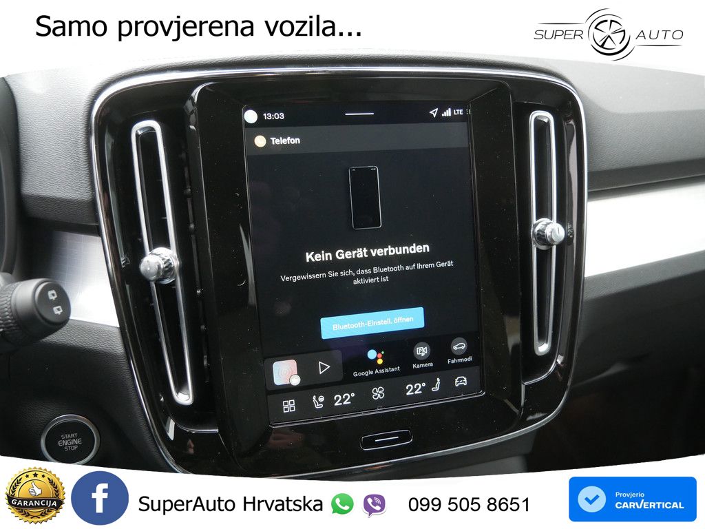 Volvo XC40 2.0 B3 163 KS Automatic LED+GR SJED+ACC