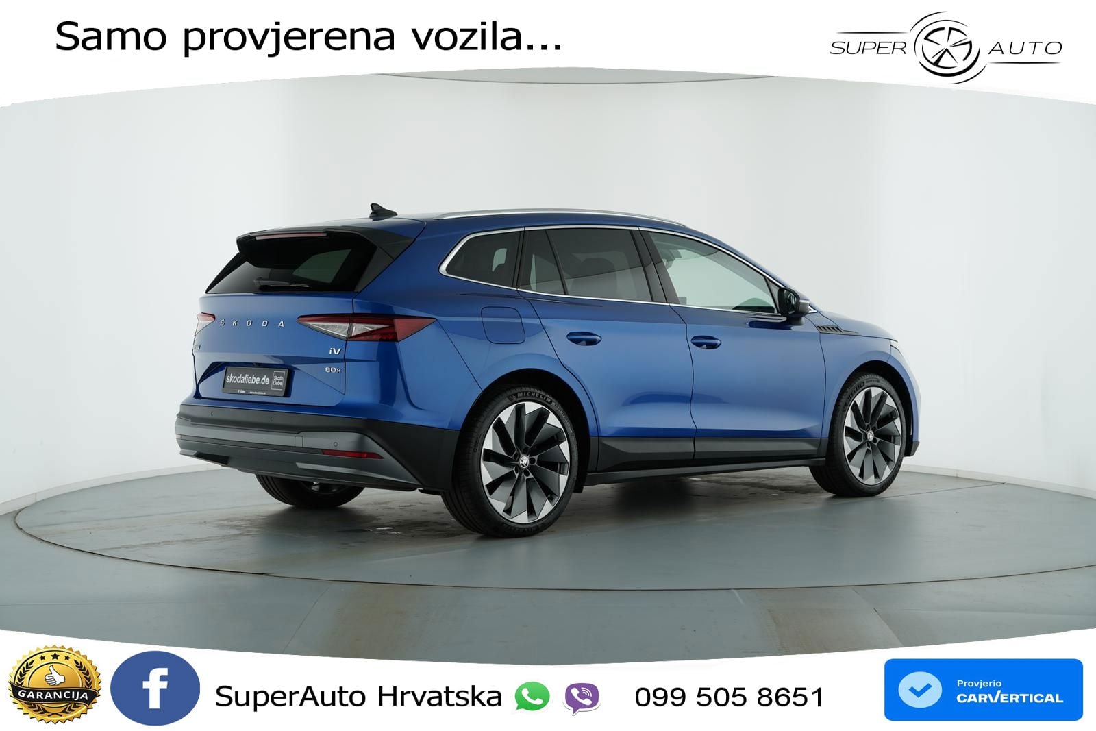 Škoda Enyaq iV 80x 82 kWh (265 KS) AWD LED+GR SJED+ACC