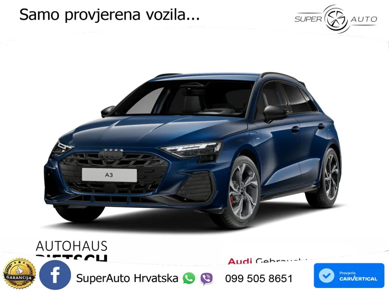 Audi A3 45 TFSIe (272 KS) S tronic S line LED+GR SJED+ACC