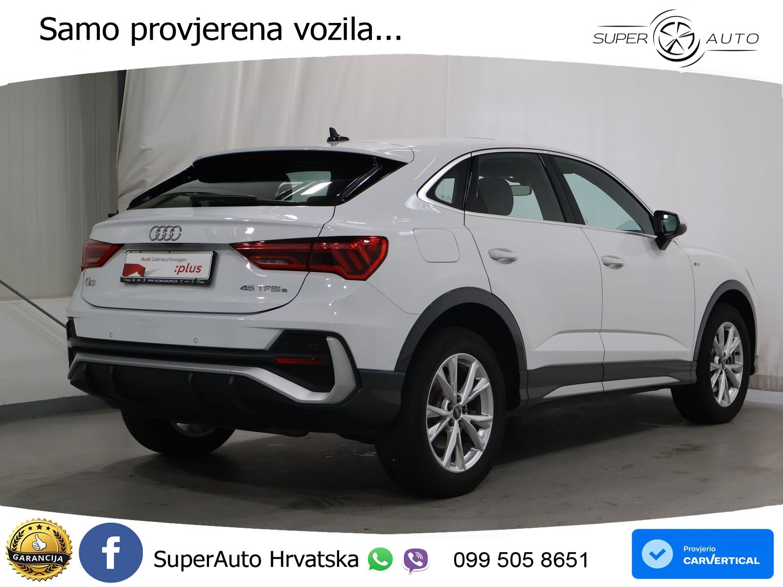 Audi Q3 Sportback 45 TFSIe (245 KS) S tronic S line LED+GR SJED+ACC