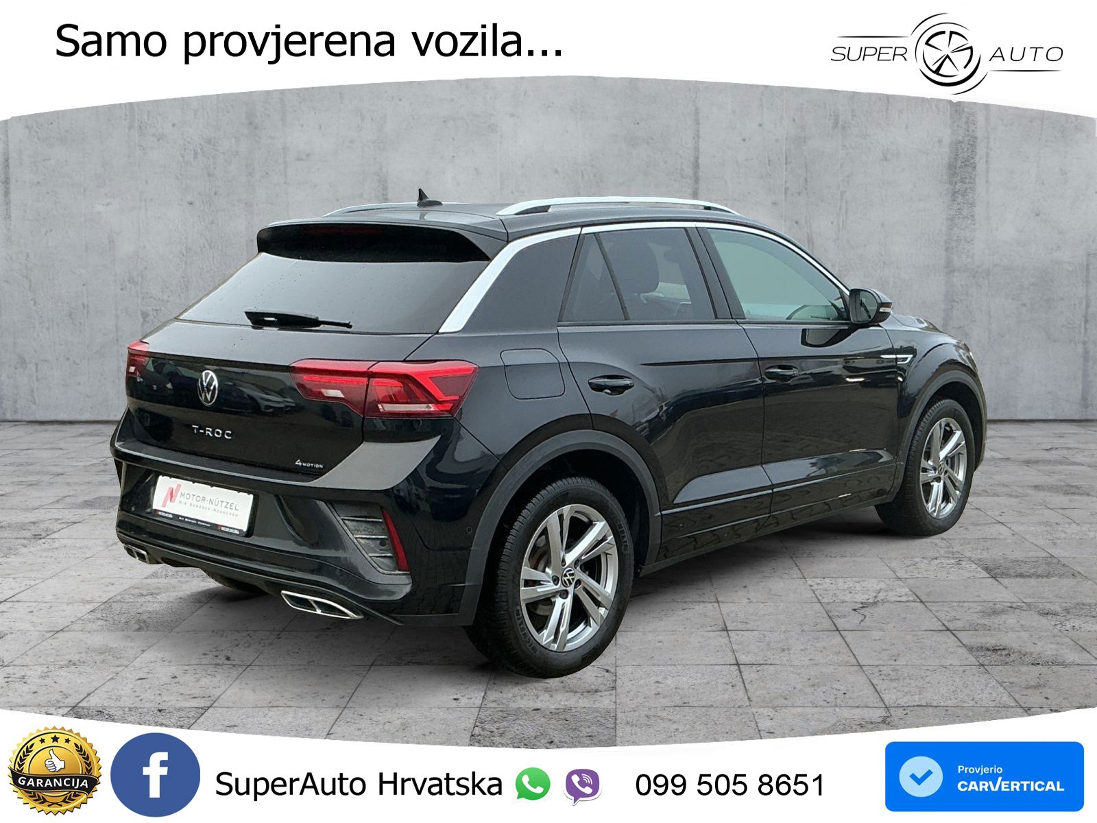 Volkswagen T-Roc 2.0 TSI (190 KS) 4M DSG R-Line LED+GR SJED+ACC