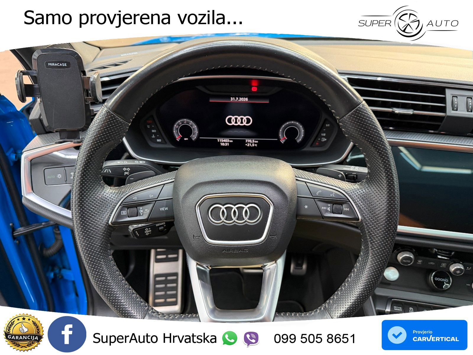 Audi Q3 II Sportback 45 TFSI (230 KS) quattro S tronic S line LED+GR SJED+ACC