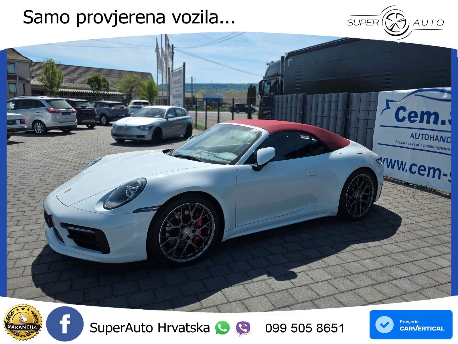 Porsche 911 Carrera 4S Cabriolet 3.0 (450 KS) PDK ZRAČNI+ACC+GR SJED+KAM
