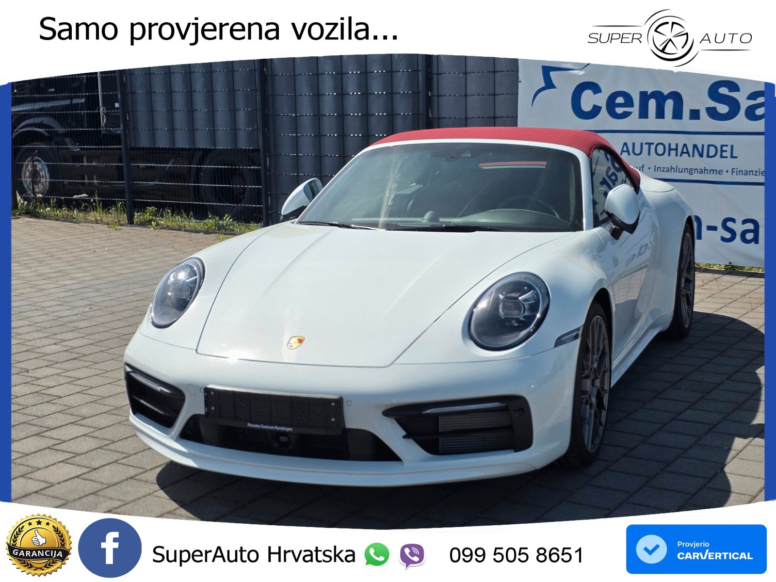 Porsche 911 Carrera 4S Cabriolet 3.0 (450 KS) PDK ZRAČNI+ACC+GR SJED+KAM
