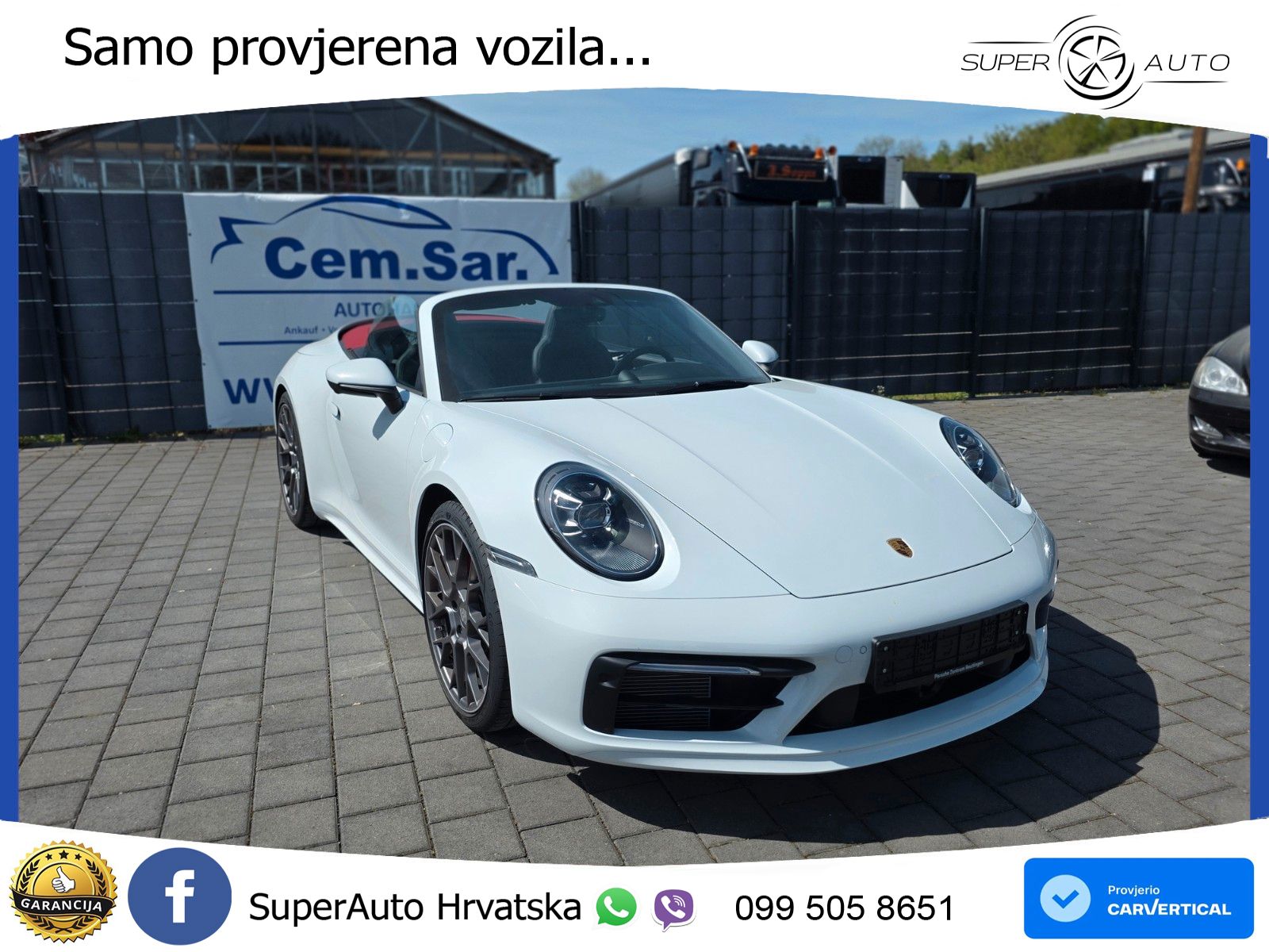 Porsche 911 Carrera 4S Cabriolet 3.0 (450 KS) PDK ZRAČNI+ACC+GR SJED+KAM