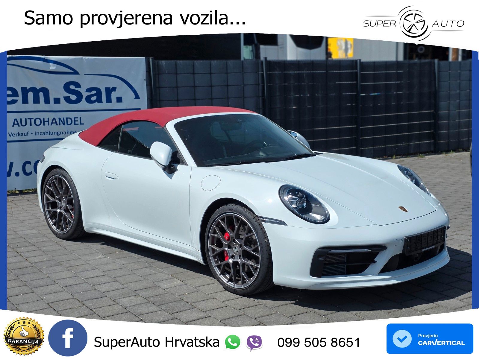 Porsche 911 Carrera 4S Cabriolet 3.0 (450 KS) PDK ZRAČNI+ACC+GR SJED+KAM