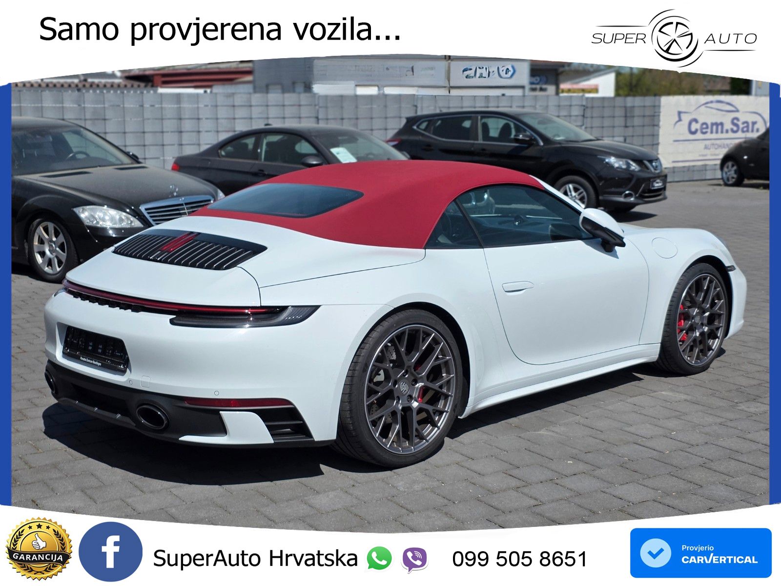 Porsche 911 Carrera 4S Cabriolet 3.0 (450 KS) PDK ZRAČNI+ACC+GR SJED+KAM