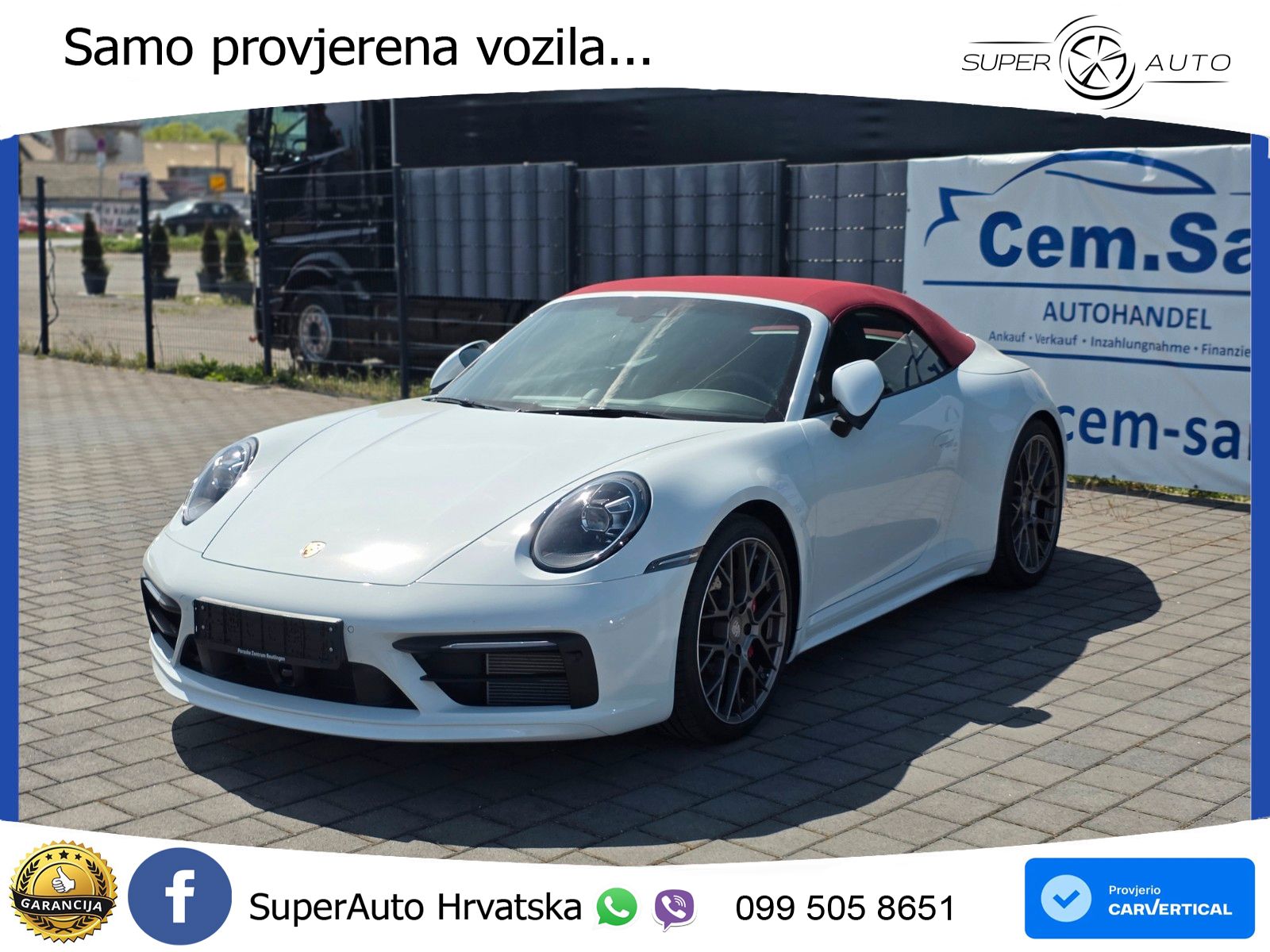 Porsche 911 Carrera 4S Cabriolet 3.0 (450 KS) PDK ZRAČNI+ACC+GR SJED+KAM