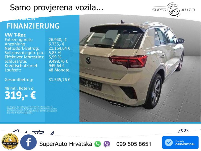 Volkswagen T-Roc 1.5 TSI (150 KS) DSG R-Line LED+GR SJED+ACC