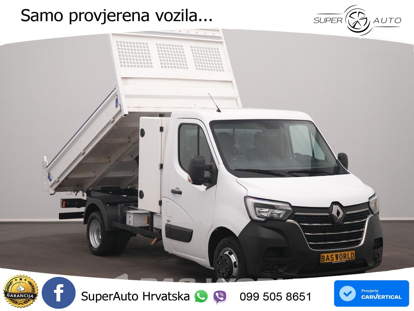 Renault Master 130PK Kipper 3,5t Trekhaak Dubbellucht me 131 KS