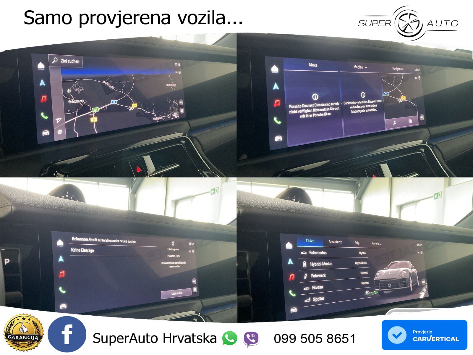 Porsche Panamera 4 2.9 V6 (470 KS) E-Hybrid PDK ACC+HEAD+4xGR SJED+360+PANO