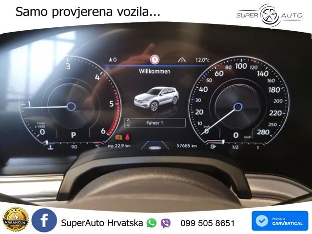 Volkswagen Touareg 3.0 V6 TDI (286 KS) 4MOTION Tiptronic ZRAČNI+ACC+GR SJED+KAM+PANO