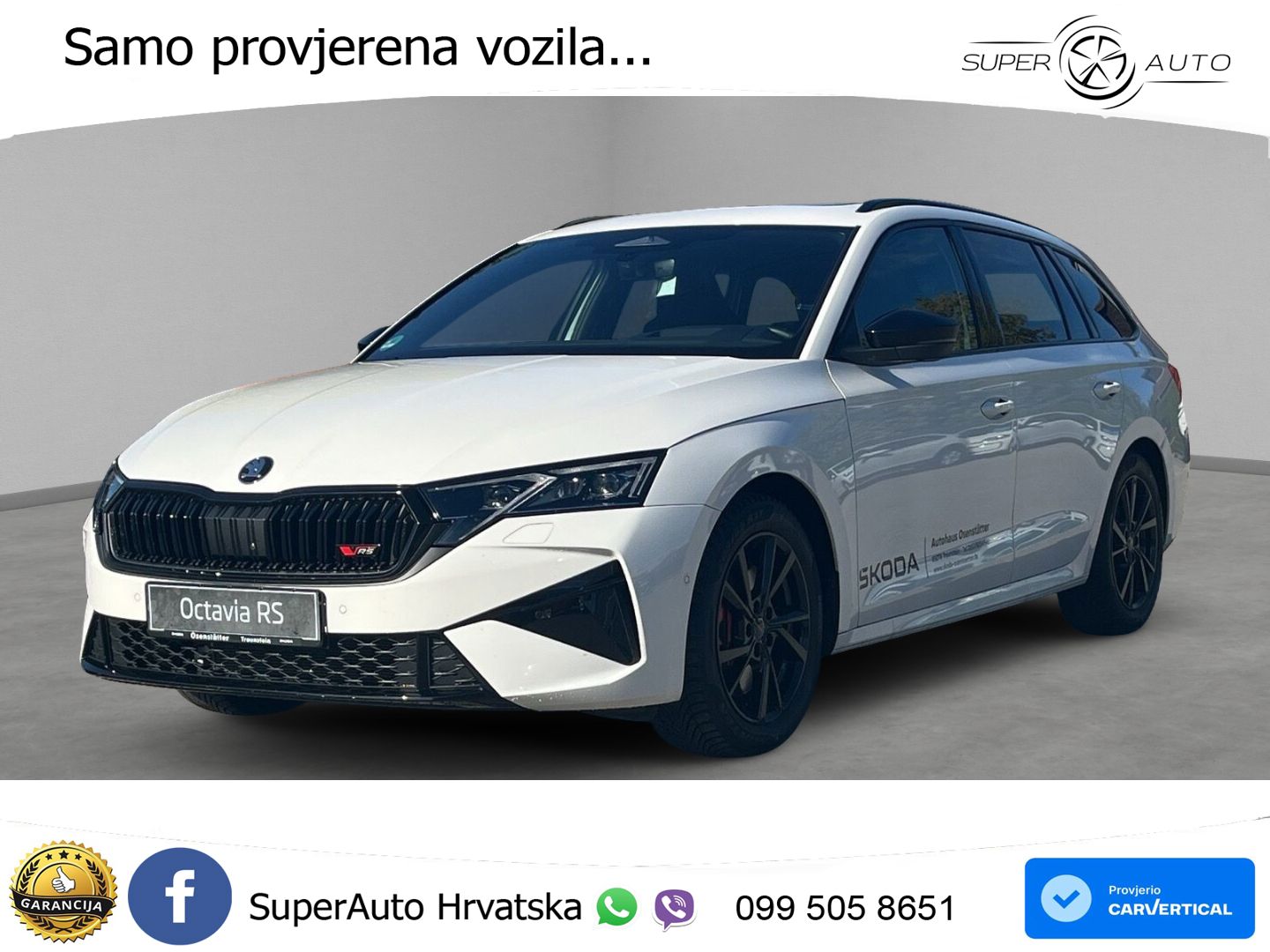 Škoda Octavia Combi RS 2.0 TSI (265 KS) DSG MATRIX+GR SJED+KAM