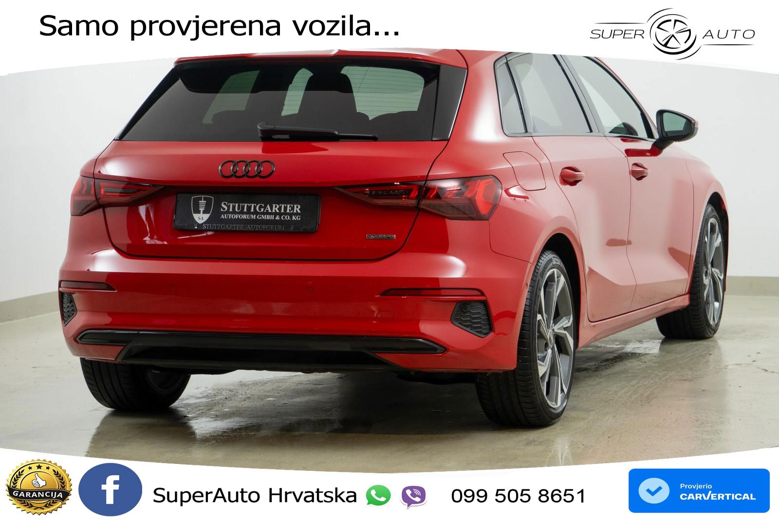 Audi A3 40 TFSI (190 KS) quattro S tronic S line LED+GR SJED+ACC