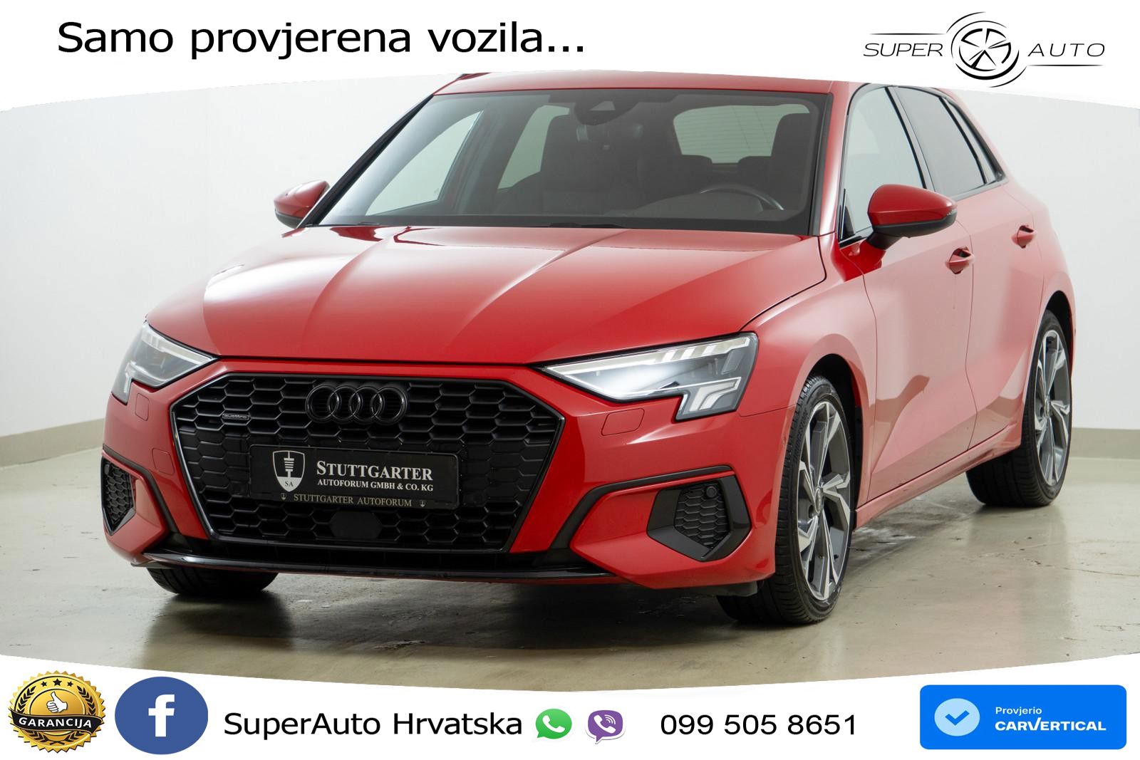 Audi A3 40 TFSI (190 KS) quattro S tronic S line LED+GR SJED+ACC