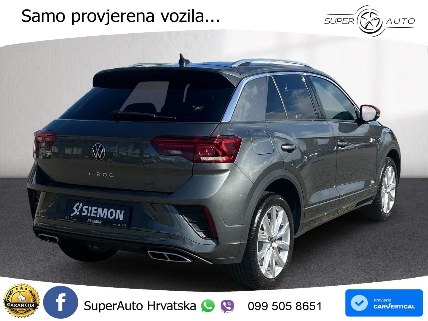 Volkswagen T-Roc 1.5 TSI (150 KS) DSG R-Line LED+GR SJED+ACC