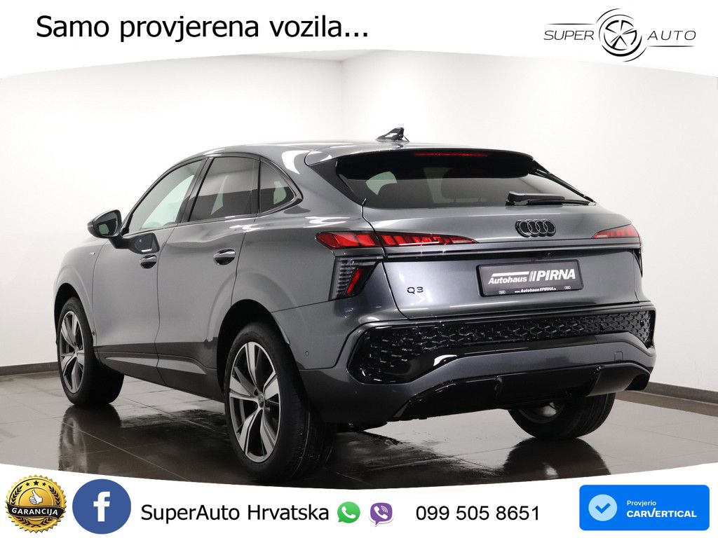 Audi Q3 III Sportback 1.5 TFSI (150 KS) S tronic LED+GR SJED+ACC