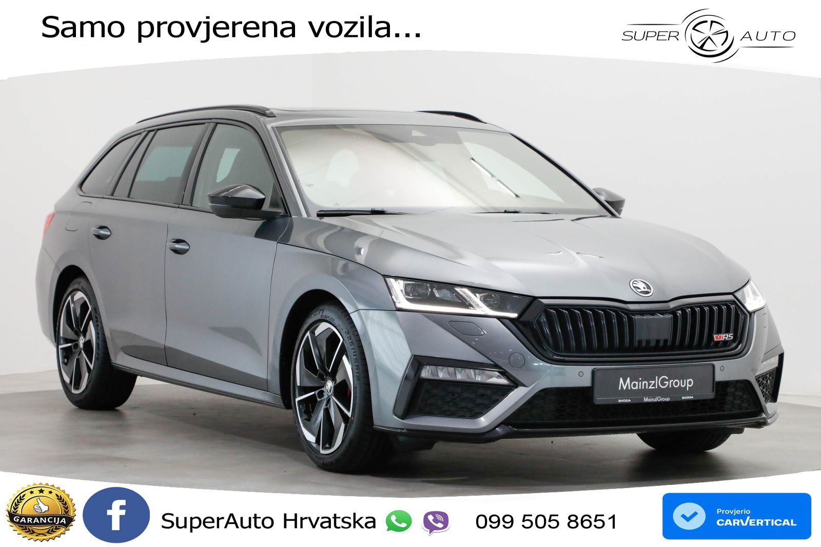 Škoda Octavia Combi RS 2.0 TDI (200 KS) DSG LED+GR SJED+ACC