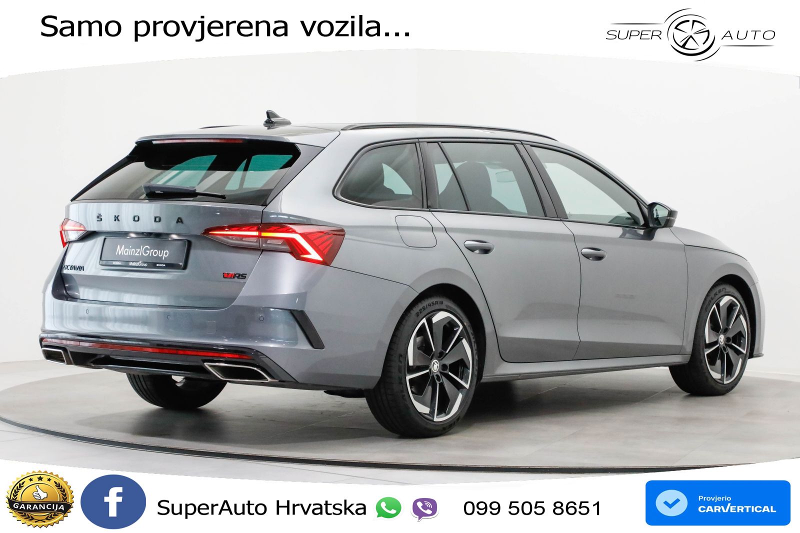 Škoda Octavia Combi RS 2.0 TDI (200 KS) DSG LED+GR SJED+ACC