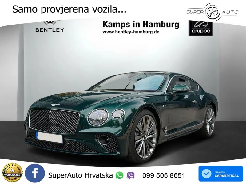 Bentley Continental GT III Speed 6.0 TSI W12 (659 KS) AWD DCT LED+GR SJED+ACC