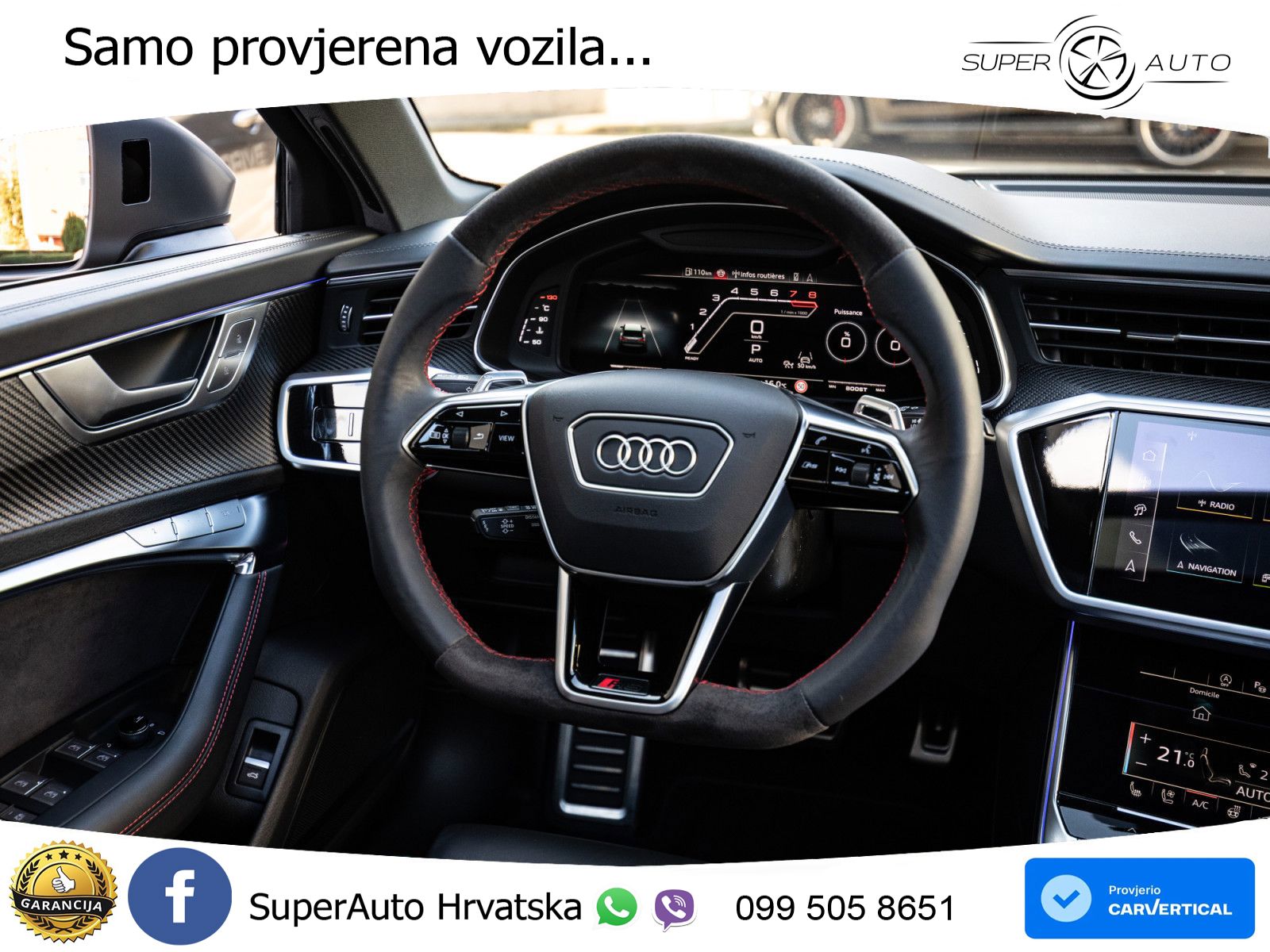 Audi RS6 Avant 4.0 TFSI V8 performance (630 KS)  quattro tiptronic LED+GR SJED+ACC