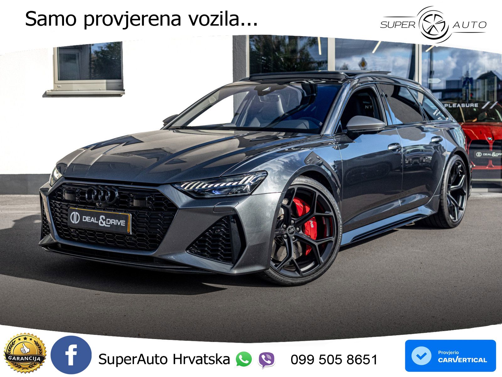 Audi RS6 Avant 4.0 TFSI V8 performance (630 KS)  quattro tiptronic LED+GR SJED+ACC