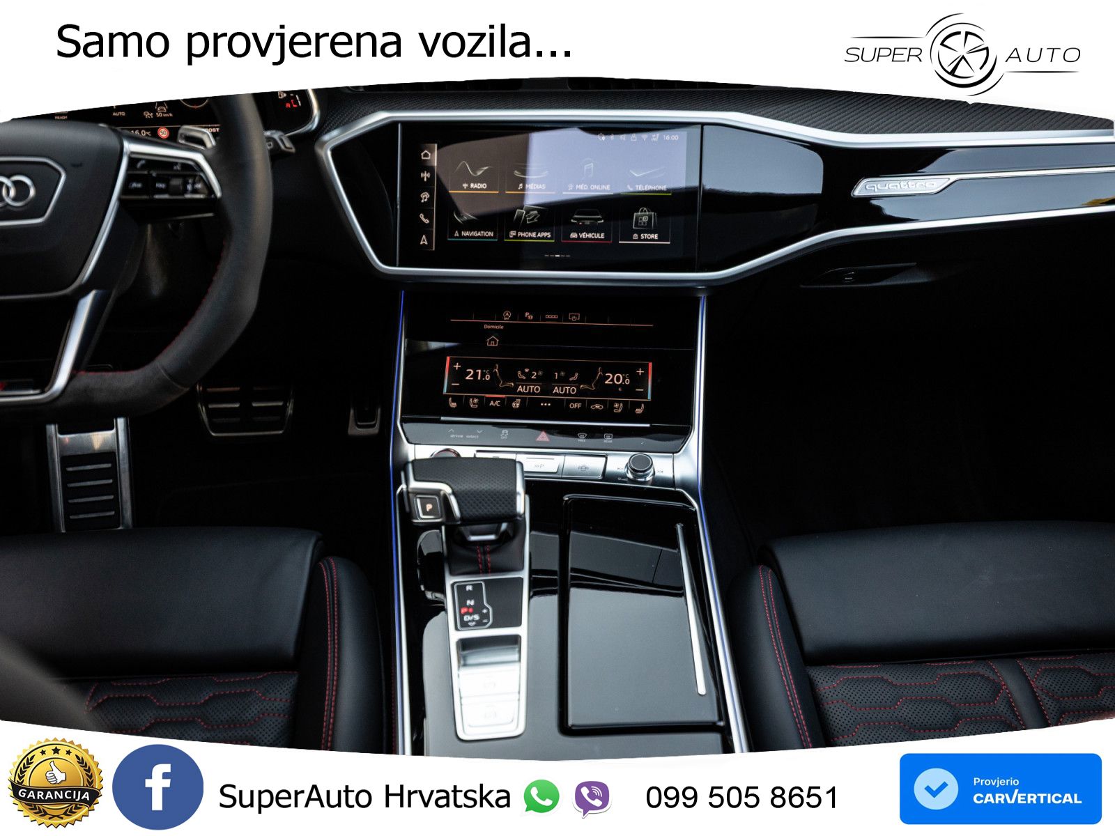 Audi RS6 Avant 4.0 TFSI V8 performance (630 KS)  quattro tiptronic LED+GR SJED+ACC
