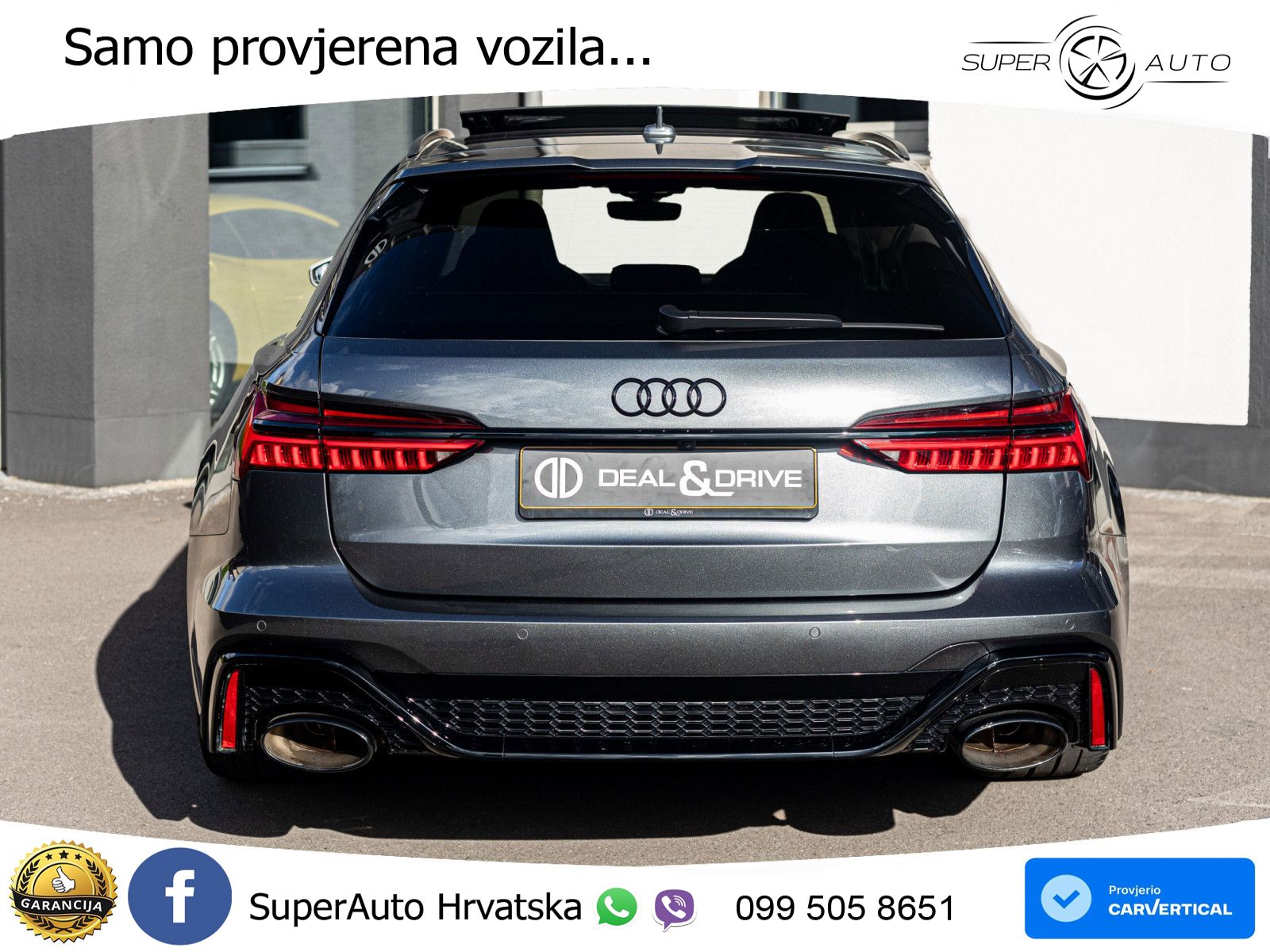 Audi RS6 Avant 4.0 TFSI V8 performance (630 KS)  quattro tiptronic LED+GR SJED+ACC