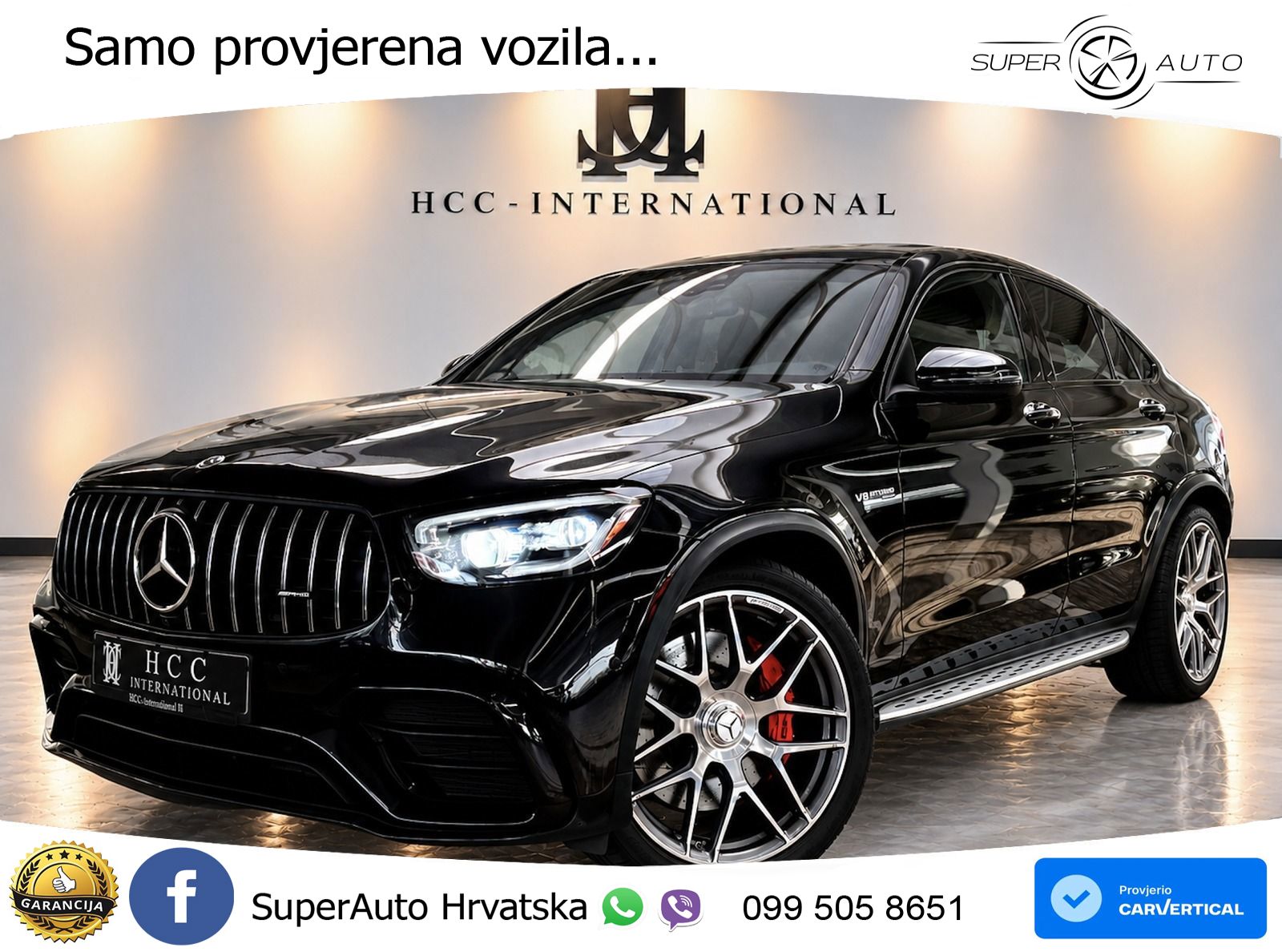 Mercedes GLC Coupe AMG 63 S V8 (510 KS) 4MATIC+ MCT ACC+HEAD+4xGR SJED+360+PANO